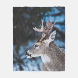BROWN DEER IN TILT SHIFT LENS FLEECE DEKEN