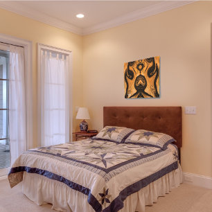 Brown Désert Abstrait Sur Impression De Toile Éten