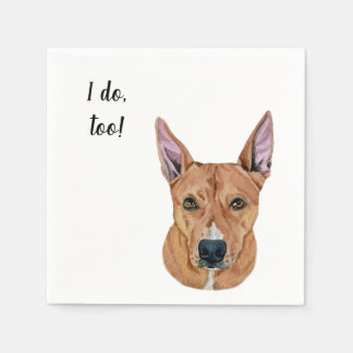 Brown Dog Custom Cocktail Napkin Servet