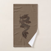 Brown Dragon Bath Towel Set Bad Handdoek (Handdoek)