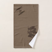 Brown Dragon Bath Towel Set Bad Handdoek (Handdoek)