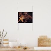 Brown Dragon Fantasy Art Poster (Cuisine)