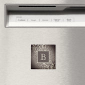 Brown Élégant aimant Monogramme (In Situ (Lave-vaisselle))