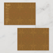 Brown Elegant - Chubby Visitekaartje (Voorkant / Achterkant)
