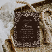 Brown Elegant Garden Wedding  Kaart