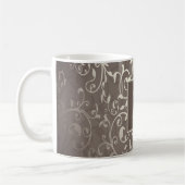 Brown Élégant Monogram Mug (Gauche)