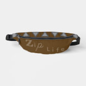 Brown Élégant Zip Life Cut Sew Fanny Pack (Recto)