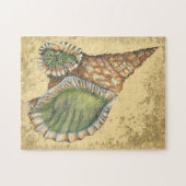 Brown en Green Seashell Legpuzzel (Horizontaal)