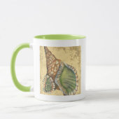 Brown en Green Seashell Mok (Links)