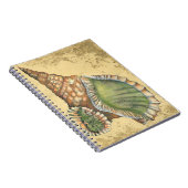 Brown en Green Seashell Notitieboek (Rechterzijde)