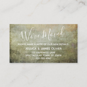 Brown en Mustard Textured Grunge "We hebben ons ve Informatiekaartje