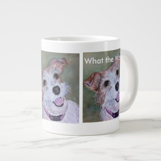 BROWN EN WHITE JACK RUSSELL | EXTRA GROTE MOK (Voorkant rechts)