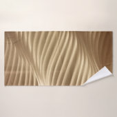 BROWN EN WITTE GESRIPTE TEXTIEL BADHANDDOEK (Badhanddoek)