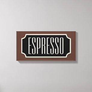 Brown Espresso Sign Canvas Afdruk
