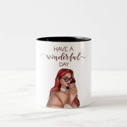 Brown esthétique Inspiration fille Mug (Centre)
