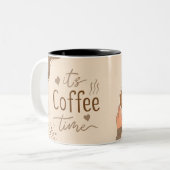 Brown et crème esthétique C'est café temps Mug (Devant gauche)