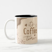 Brown et crème esthétique C'est café temps Mug (Gauche)
