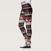 Brown Fair Isle Pattern Leggings (Links)
