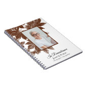 Brown Fall Leaves Funeral Memorial Livre d'invité (Côté Droit)