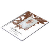 Brown Fall Leaves Funeral Memorial Livre d'invité (Côté gauche)