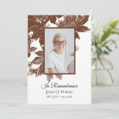 Brown Fall verlaat begrafenisdienst Programma (Staand voorkant)