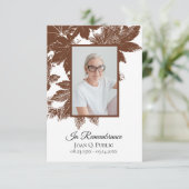 Brown Fall verlaat begrafenismonument Bedankkaart (Staand voorkant)