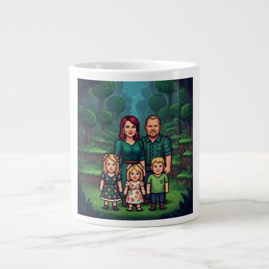 Brown Family Coffee Mug  Extra Grote Beker (Voorkant)