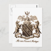 BROWN FAMILY CREST BRIEFKAART (Voorkant / Achterkant)
