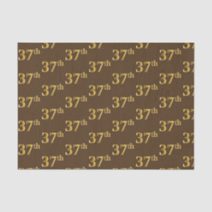 Brown, Faux Gold 37th (Dertig-7e) Event Tissuepapier
