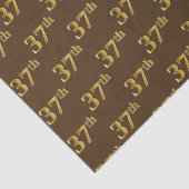 Brown, Faux Gold 37th (Dertig-7e) Event Tissuepapier (Detail)