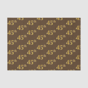 Brown, Faux Gold 45th (45th) Event Tissuepapier