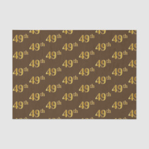 Brown, Faux Gold 49th (49th) Event Tissuepapier