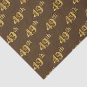 Brown, Faux Gold 49th (49th) Event Tissuepapier (Detail)