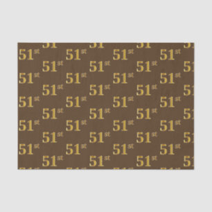 Brown, Faux Gold 51st (vijftig-eerste) gebeurtenis Tissuepapier