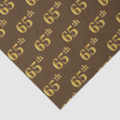 Brown, Faux Gold 65th (65th) Event Tissuepapier (Detail)