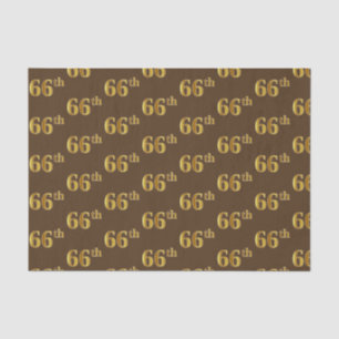 Brown, Faux Gold 66th (66th) Event Tissuepapier