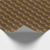 Brown, Faux Gold 67th (67th) Event Cadeaupapier (Hoek)