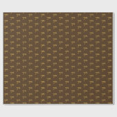 Brown, Faux Gold 7th (7e) Event Cadeaupapier (Vlak)