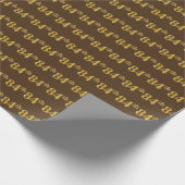 Brown, Faux Gold 84th (84ste) event Cadeaupapier (Hoek)