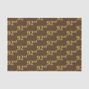 Brown, Faux Gold 92nd (negenennegentig) Event Tissuepapier