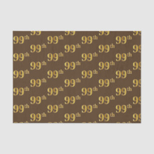 Brown, Faux Gold 99th (negenennegentig) Event Tissuepapier