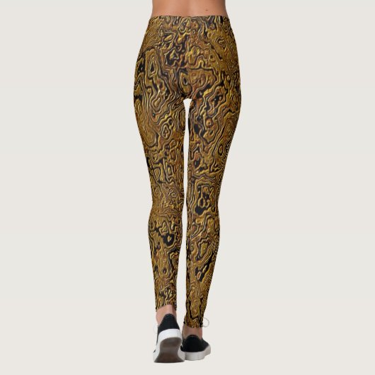 " Brown Faux Leather" Leggings (Dos)