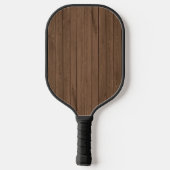 Brown Faux Wood Panel Add Name Monogram Team Pickleball Paddle (Achterkant)