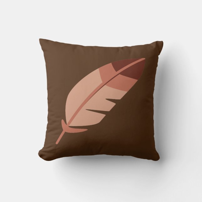 Brown Feather Sierkussen (Voorkant)