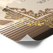 Brown Fiesta Baptism & First Birthday Welcome Sign Poster (Hoek)