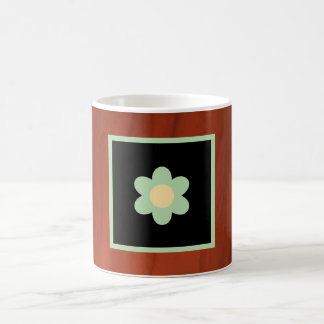Brown, Floral Coffee Mug Koffiemok