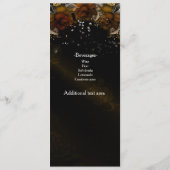 Brown Floral Rose Automne Mariage de automne Carte (Dos)