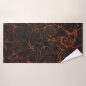 Brown foncé des torsades rétro (Serviette de bain)