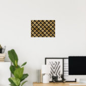 Brown foncé et or Art déco motif (Bureau à domicile)