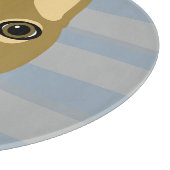 Brown French Bulldog, Stripes Snijplank (Hoek)